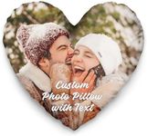 Easycosy Personalised Cushion Cover - Velvet Photo Pillow Cases - Two Side Print - Custom Valentine's Day Birthday Wedding Special Moments Gift idea for Couple Friends Lover-40X40CM