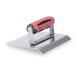 MARSHALLTOWN The Premier Line 483CH 6-Inch x 6-Inch Stainless Steel Chamfer Edger-DuraSoft Handle; 3/4-Inch Lip