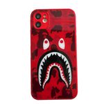 Cool Phone Case for iPhone 11 case 6.1-Inch for Boys Men Aesthetic Street Shark face Design Shockproof Designer Liquid-Tempered Case Full Body Drop Protection Compatible with iPhone 11 case (RED-U)