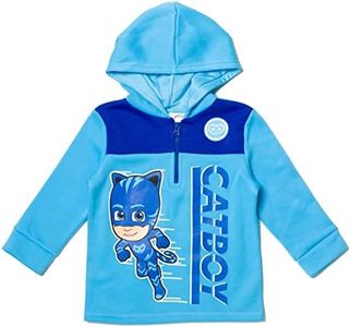 PJ Masks Catboy Toddler Boys Fleece Half Zip Hoodie Blue 5T