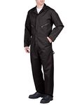 BSF Uniforms Men's Cotton Black Large Coverall (Boiler Suit and Dungree)