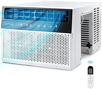 R.W.FLAME U-Shaped Air Window Conditioner, Full Window View, Ultra Quiet AC Unit, Cools up to 550 Sq. Ft. Living Room/Bedroom/Home, Remote Control, Energy Efficient, Washable Filter, White