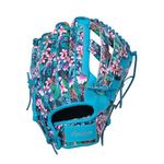 APSDPOA Baseball Gloves,100% American Premium KIP, Softball Mitt Glove for Adults Mens Women Youth Girl Boys Infielder Outfielder,Pink Purple Dot,12in,Right Hands Throw, HAWAII/sky blue