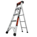 Little Giant Ladders, King Kombo, Professional, 5 Ft. A Frame, 8 Ft. Extension, Single Hinge, Aluminum, Type 1A, 300 lbs weight rating, (14905-001)