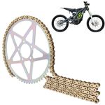 JFG RACING Motorcycle Sprocket Chain,112 Drive Chain + 58 Teeth Rear Sprocket For Sur-Ron S/X Electric Motorbike Sur Ron Light Bee TALARIA STING