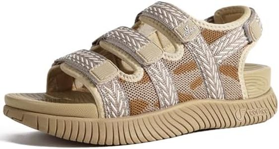 COFACE Womens Walking Sandals with Arch Support 2026 Comfortable Orthopedic Hiking Sport Sandals for Women Size 12 Beige Orthotic Thick Cushion for Plantar Fasciitis