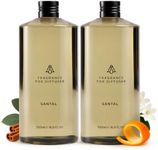 Aromaplan Hotel Scents Santal 16 Fl Oz 2 Pack (946ml), Home Luxury Aroma & Hotel Fragrance Diffuser Oil- Hotel Diffuser Oil for Aromatherapy- USA Made, Bigger Bottle, Bolder Aroma & Longer Lasting