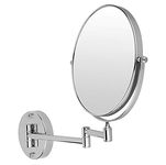 ASTTONUS® Wall Mount Shaving Mirror II Makeup Mirror II Bathroom Mirror with 5X Magnifying Mirror (Silver,8 Inch)