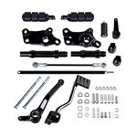 AstraDepot Black Forward Controls Foot Pegs Compatible For Harley Davidson Sportster 883 1200 XLH XL 91-03