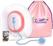 Fivona Sitz Bath for Toilet Seat with Massage Hand Flusher; Postpartum Care and Hemorrhoid Treatment; BPA Free Yoni Steaming Kit; Perfect for Perineal Soak and Portable Bidet