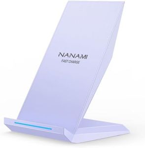 NANAMI Wireless Charger - Qi-Certified Fast Wireless Charging Stand Compatible with Apple iPhone 16 15 Pro Max 14 13 12 Mini XS 8 Plus Samsung Galaxy S24 Ultra S23 Plus S22 S21 S20 fe S10 Note 20 etc