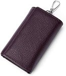 RuoFeng Keychain Key Holder Ring with 6 Hooks Snap Closure (Purple)