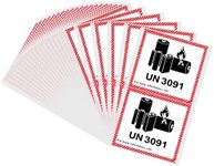 Hybsk 4.7" x 4.3" Lithium Ion Battery Transport Caution Warning Labels 50 Adhesive Stickers (UN3091)