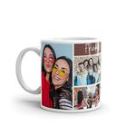 EKAM Personalised mug for Friends, Best Friend Mug - Custom Mug Add Up to 6 Photos with Personalised Message, Friendship Gifts for Women, Birthday Gifts for Bestfriend, 11oz Mug