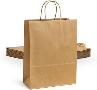 MT Products Kraft Gift Bags 13" x 7" x 17" - Paper Bags with Handles - Pack of 250