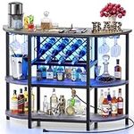 Zarler Bar Table Cabinet with Power