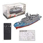 Toyvian Remote Control Warships Navy Battleship RC Aircraft Carrier Military Ship Boat Model Speedboat Water Toys