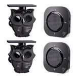 1/2 Mile Long Range Solar Wireless Driveway Alarm System IP65 Weatherproof Outdoor Motion Detectors&Sensor 120dB Sound Security Alert System Monitor&Protect Property (2R2S)