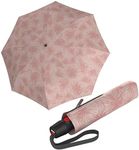 Knirps T.200 Duomatic Compact Rain Umbrella in Doodle Rose – Wind Tunnel Tested to 93 mph, Aluminum Steel Fiberglass Frame, 38in Canopy, OEKO-TEX, High-Performance Automatic Travel Umbrellas