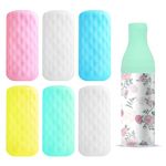 Rovhity 6 Pack Silicone Bottle Covers - Portable Travel Essentials for Women and Men, Leak Proof Travel Bottle Covers, Cruise Ship Essentials, Fits Various Travel Size Bottles