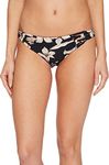 O'Neill Women's Albany Floral Strappy Bikini Bottom, Black, Large