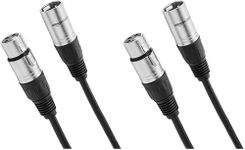AmazonBasics XLR Male to Female Microphone Cable - 25 Feet, Black (Pack of 2)