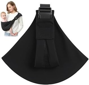Baby Sling Carrier, Ergonomic Toddler Sling with 3D Breathable Mesh & Padded Shoulder Strap, Deep Wide Seat with Lumbar Support, Adjustable Fit for 6–48 Months, Holds Up to 44 lbs (Black)