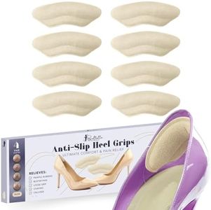 Ballotte Round Cushion Pad, Heel Grips for Shoes, Back of Feet Pads for Shoes That are Too Big, Foot Inserts for Women & Men, Arch Support Grips for Better Mobility (3M Nude - 8 Pack)