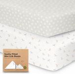 2-Pack Mini Crib Sheets Fitted, Pac