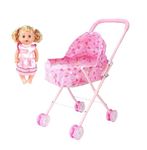 JYGOG New Play Kids Baby Doll Stroller Toy Big Size Doll Fun Vehicle Play Set with Accessories for Infants Toddlers Girls (20 Inch_MultiColor)