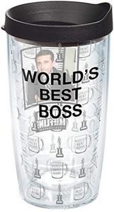 Tervis Ufficio Bicchiere Isolato a Doppia Parete Made in USA, Plastica, Worlds Best Boss