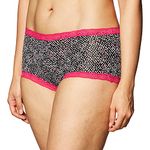 Maidenform Women's Dream Cotton with Lace Boy Short, Strawberry Dot Print/Wildstrawbe, Medium