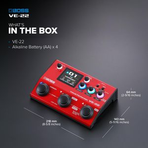 BOSS VE-22 Vocal Performer Multi-Effects Processor – Harmony, Pitch Correction