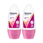 Rexona Powder Dry Underarm Floral Roll On Deodorant + Antiperspirant For Women|| 50 Ml+Rexona Powder Dry Underarm Roll On Deodorant + Antiperspirant For Women|| 50 Ml