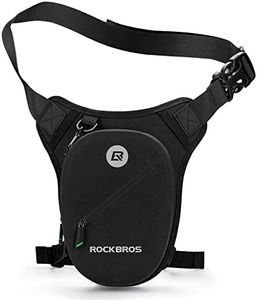 ROCKBROS Motorcycle Drop Leg Bag Waterproof Small for Women Men Riding Cycling Hiking Waist Pack Thigh Fanny Pouch Outdoor Travel Camping Casual Daypack Black