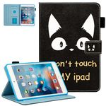 Dteck Case for iPad Mini 5th/4th Generation, iPad Mini 3/2/1 Case 7.9 Inch - Magnetic Smart Folio Case with [Auto Sleep Wake/Adjustable Viewing Stand] Protective Leather/TPU Cute Cover (Black Cat)