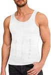 COOFANDY Mens Compression Shirt Pack Slimming Undershirt Sleeveless Tank Top White XX-Large