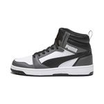 Puma Unisex Adults Rebound V6 Sneakers, Puma White-Puma Black-Shadow Gray, 9 UK