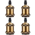 Licperron Light Socket E26/ E27 Solid Bulb Socket Ceramics Lamp Holder Pendant Light Adaptor, 4 Pack, CE Reference NO. ZM10153
