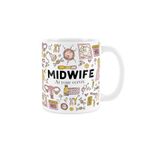 Purely Home Midwife Mug - Humourous Trades Funny Novelty Gift - Tea/Coffee Hot Drinks White Ceramic Cup Present for Midwives/Fertility Doctors