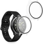 kwmobile Cover Comaptible with Xiaomi Watch 2 Covers - 2X Tempered Glass with Plastic Frame - Transparent