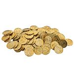 Plastic Coins (gold) (100/Pkg)