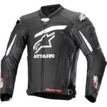 Alpinestars GP Plus R V4 Rideknit Leather Men's Street Motorcycle Jackets - Black/White / 56