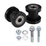 Hihaha Chain Roller Pulley Tensioner/for Motorcycle 8mm 10mm 2 Set Black