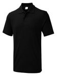 Plain Polo Shirt Olympic Workwear Casual Uniform Party Wear Multi-Colours Unisex Adults Gift Polo Top (Black, XXL, xx_l)