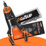 AojSup Rivet Nut Gun, 14" Heavy Duty Rivet Nut Tool, Rivet Nut Pliers Set, Rivnut Tool Kit with 110Pcs Nuts & Metric Mandrels M3 - M12, Rivet Nut Pliers Set, Professional Hand Riveter Pliers Set