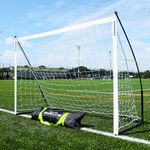 QUICKPLAY Kickster Elite Portable Soccer Goal with Integrated Weighted Base for Indoor & Outdoor Soccer [Single Goal] 8 x 5'