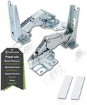 DEKAROX Door hinge set for Bosch Siemens 481147 00481147 for Electrolux AEG 4071314258 for Küppersbusch 430332 for Miele 5546050 for Fridge Freezer