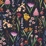 Fvlow Self-Adhesive Wallpaper Dark Pattern Wallpaper Flower Wallpaper Colourful Vintage Vinyl Wallpaper Bedroom Living Room Adhesive Film Wall Self-Adhesive 44.5 cm x 300 cm