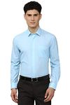 Peter England Men's Solid Regular Fit Shirt (PESFONUPI60929_Light Blue 40)